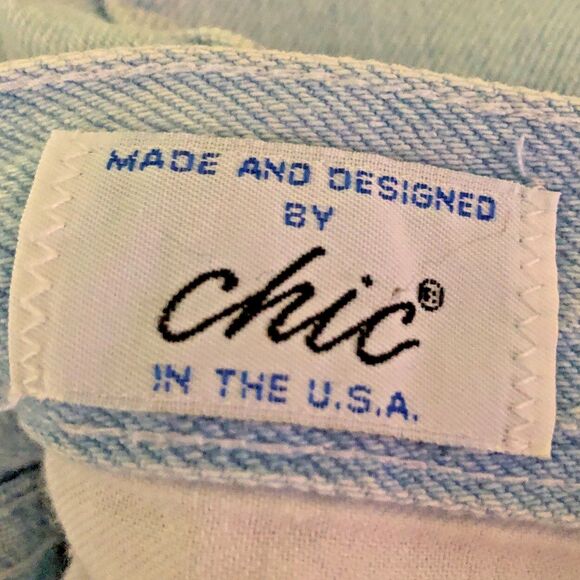 VTG Chic Ultra High Rise Bermuda Denim Shorts Waist Sz 30" Light Wash Jorts USA - Picture 12 of 15